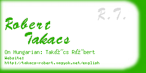 robert takacs business card
